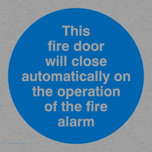 Fire door closes automatically