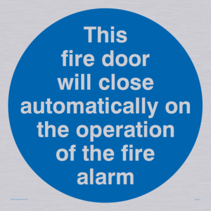 Fire door closes automatically