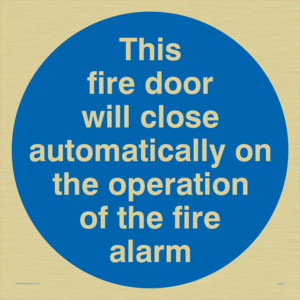 Fire door closes automatically