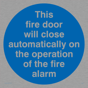 Fire door closes automatically