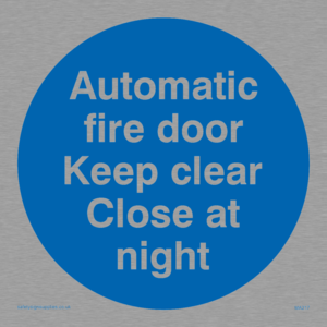 Auto fire door keep clear