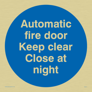 Auto fire door keep clear