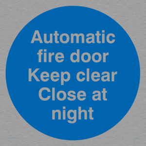 Auto fire door keep clear