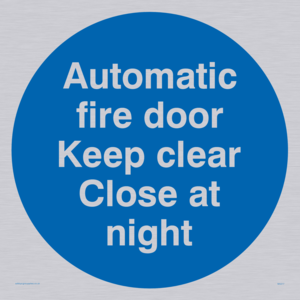 Auto fire door keep clear