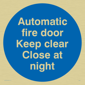 Auto fire door keep clear