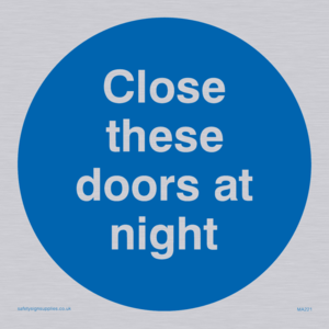 close these doors at night