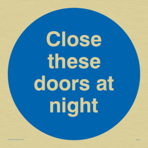 close these doors at night