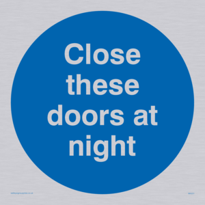close these doors at night