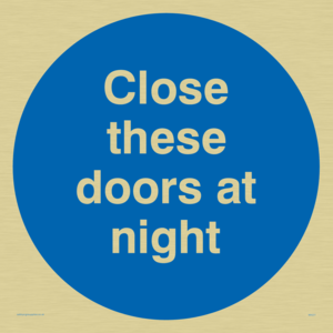 close these doors at night