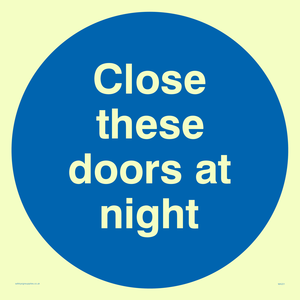 close these doors at night