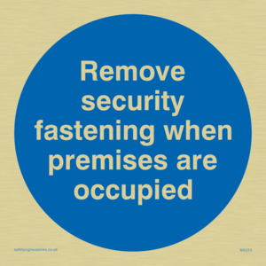 Remove security when occupied