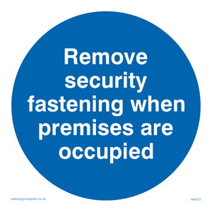 Remove security when occupied