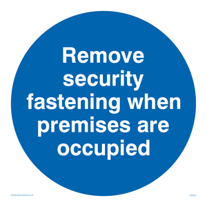 Remove security when occupied