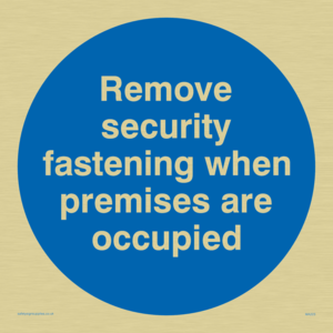 Remove security when occupied