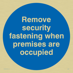 Remove security when occupied