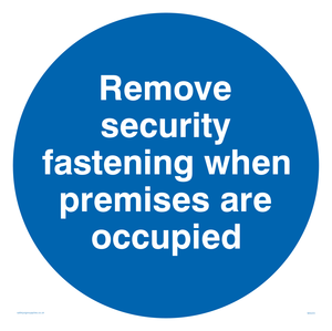 Remove security when occupied