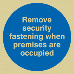 Remove security when occupied