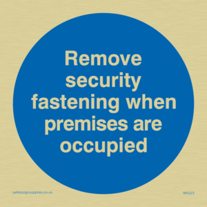 Remove security when occupied