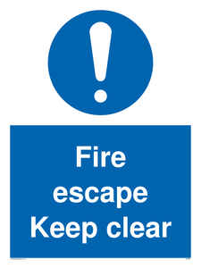 fire escape keep clear
