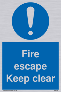 fire escape keep clear