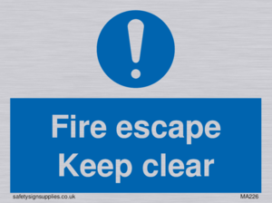 fire escape keep clear