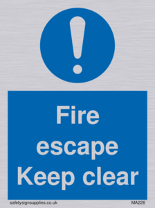 fire escape keep clear