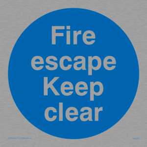fire escape keep clear