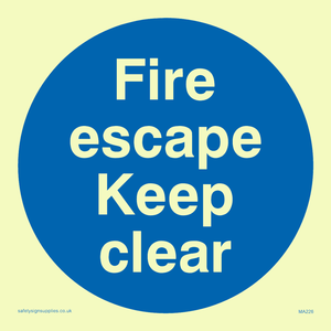 fire escape keep clear