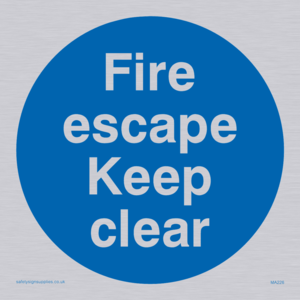 fire escape keep clear