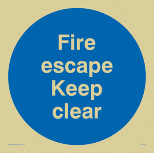 fire escape keep clear