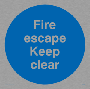 fire escape keep clear