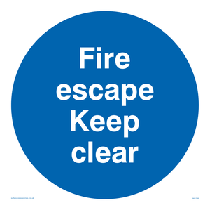 fire escape keep clear
