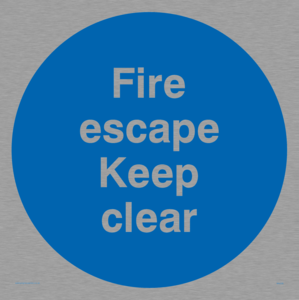 fire escape keep clear