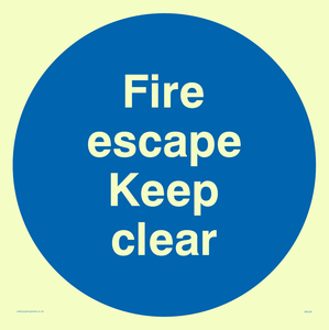 fire escape keep clear