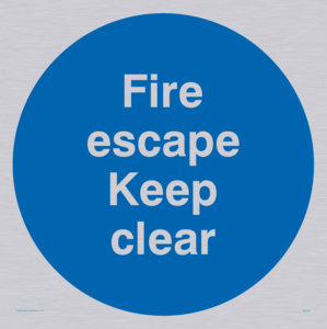 fire escape keep clear