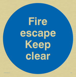 fire escape keep clear