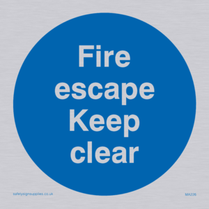 fire escape keep clear