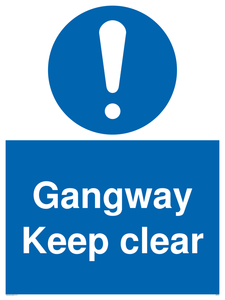 gangway keep clear