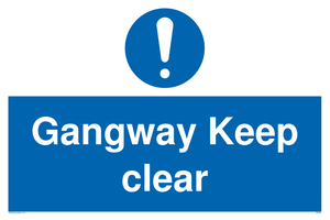 gangway keep clear
