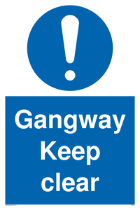 gangway keep clear