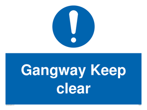 gangway keep clear