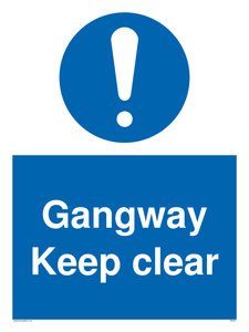 gangway keep clear