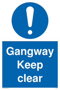 gangway keep clear