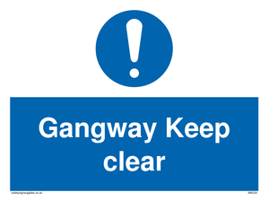 gangway keep clear