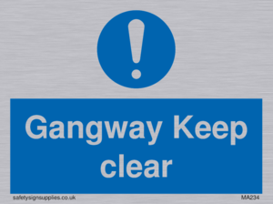gangway keep clear