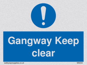 gangway keep clear