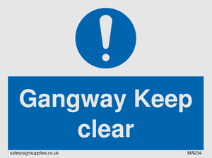 gangway keep clear