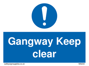 gangway keep clear