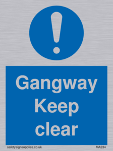 gangway keep clear