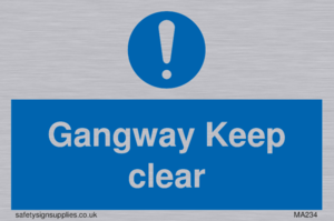gangway keep clear